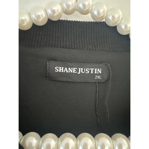 Shane Justin sequin jacket Inside lining Fitted Varsity style New years holiday - Picture 3 of 5